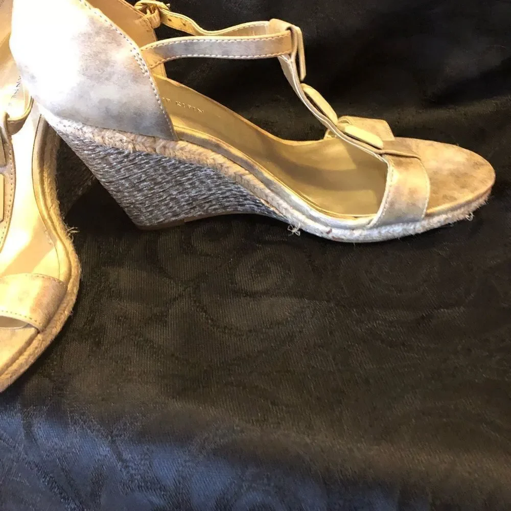 Anne Klein metallic wedges